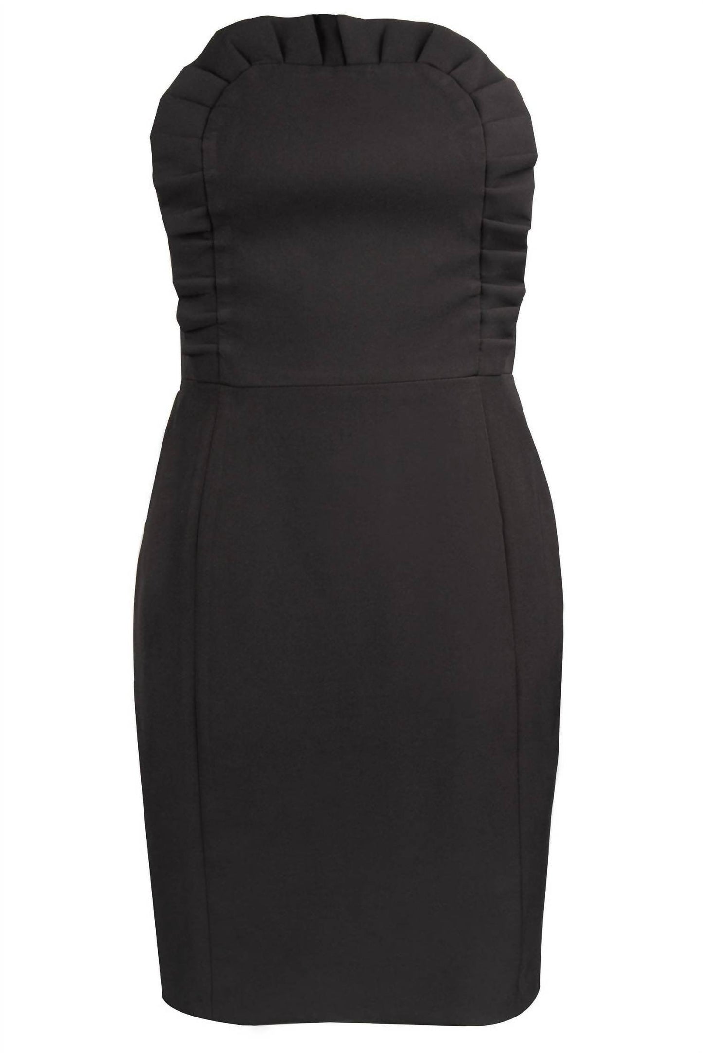 Clover and Sloane - Strapless Ruffle Apron Cocktail Dress - Rack Hunt