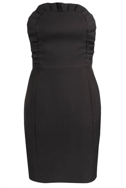 Clover and Sloane - Strapless Ruffle Apron Cocktail Dress - Rack Hunt