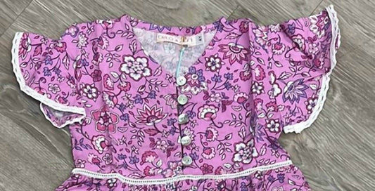 BELA & NUNI - Girl's Floral Ruffle Button Dress - Rack Hunt -