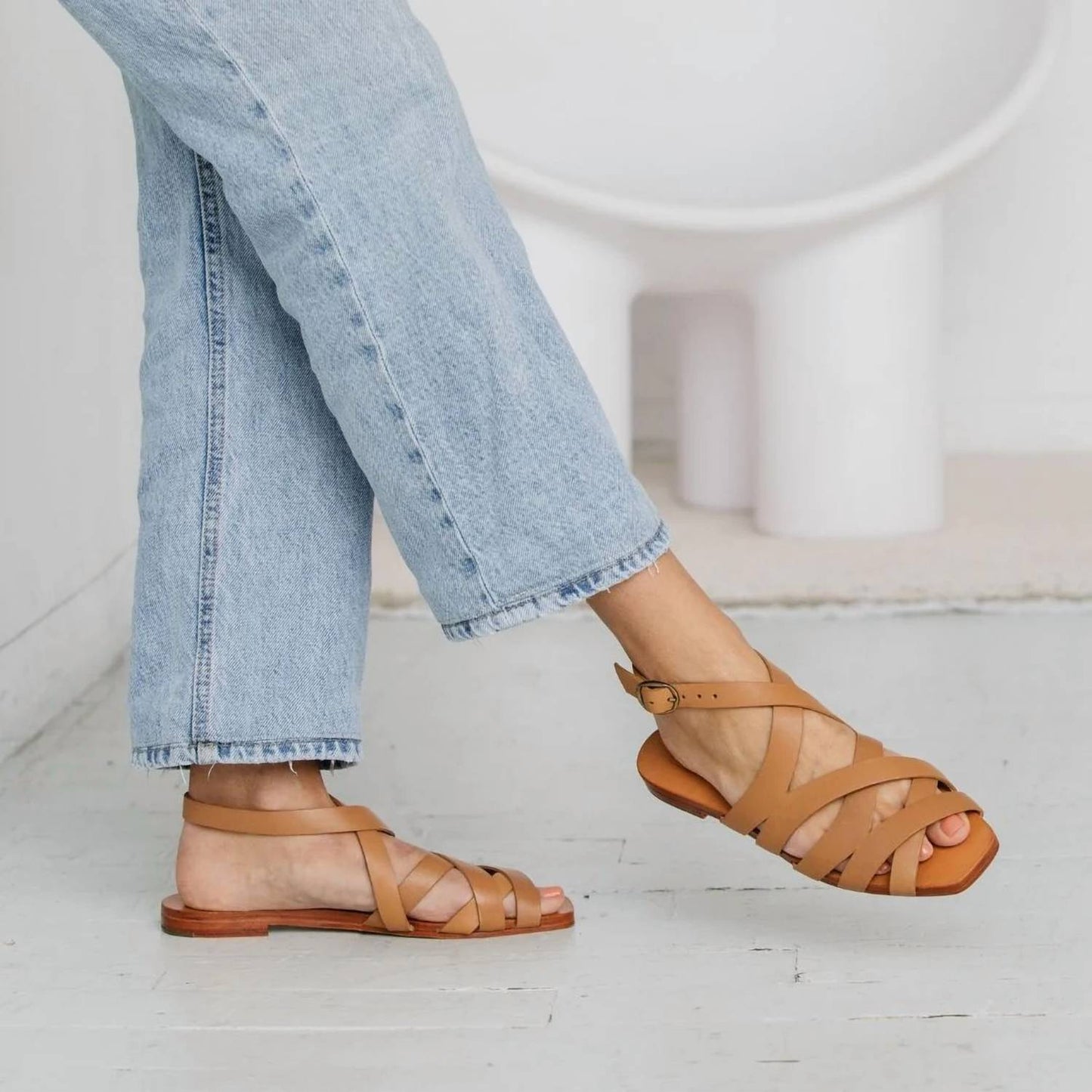 Women's Criss Cross Slide Sandal