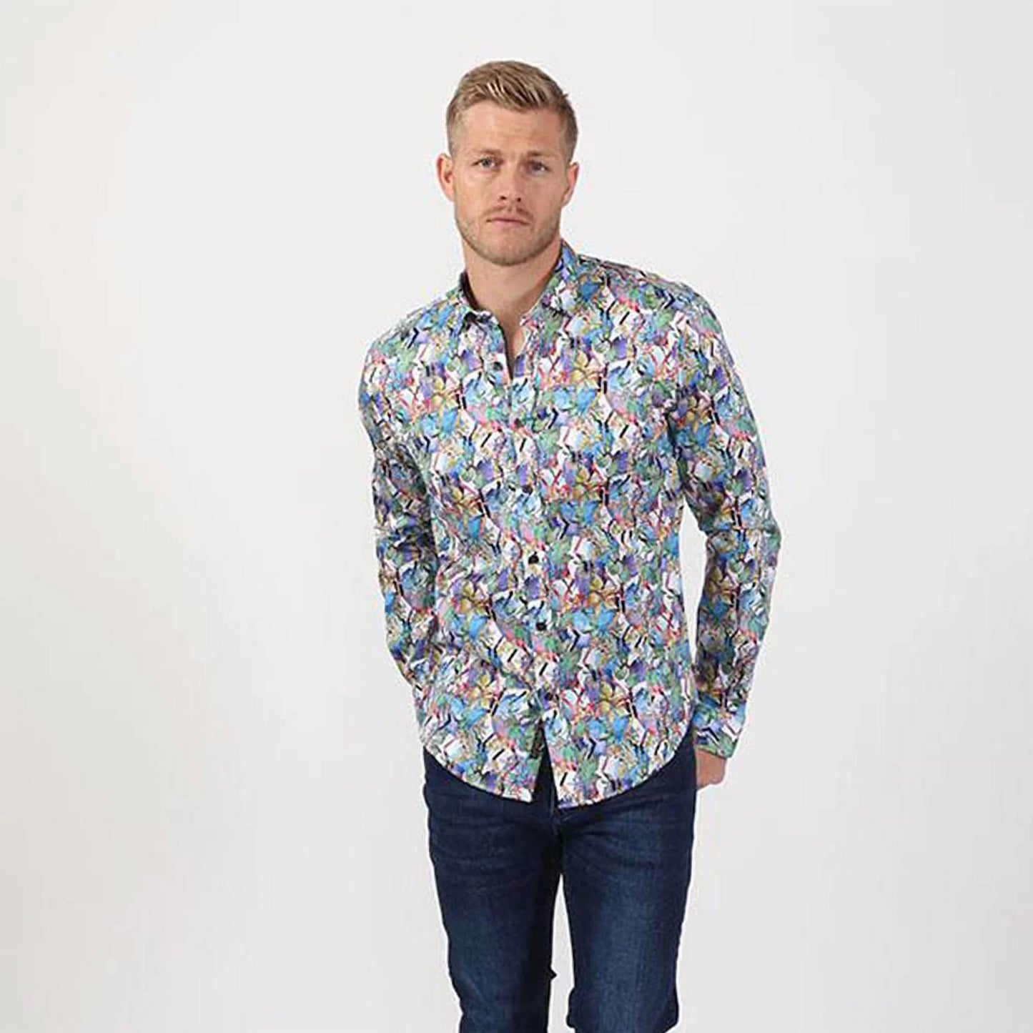 Colorful Leaves Button Down Shirt