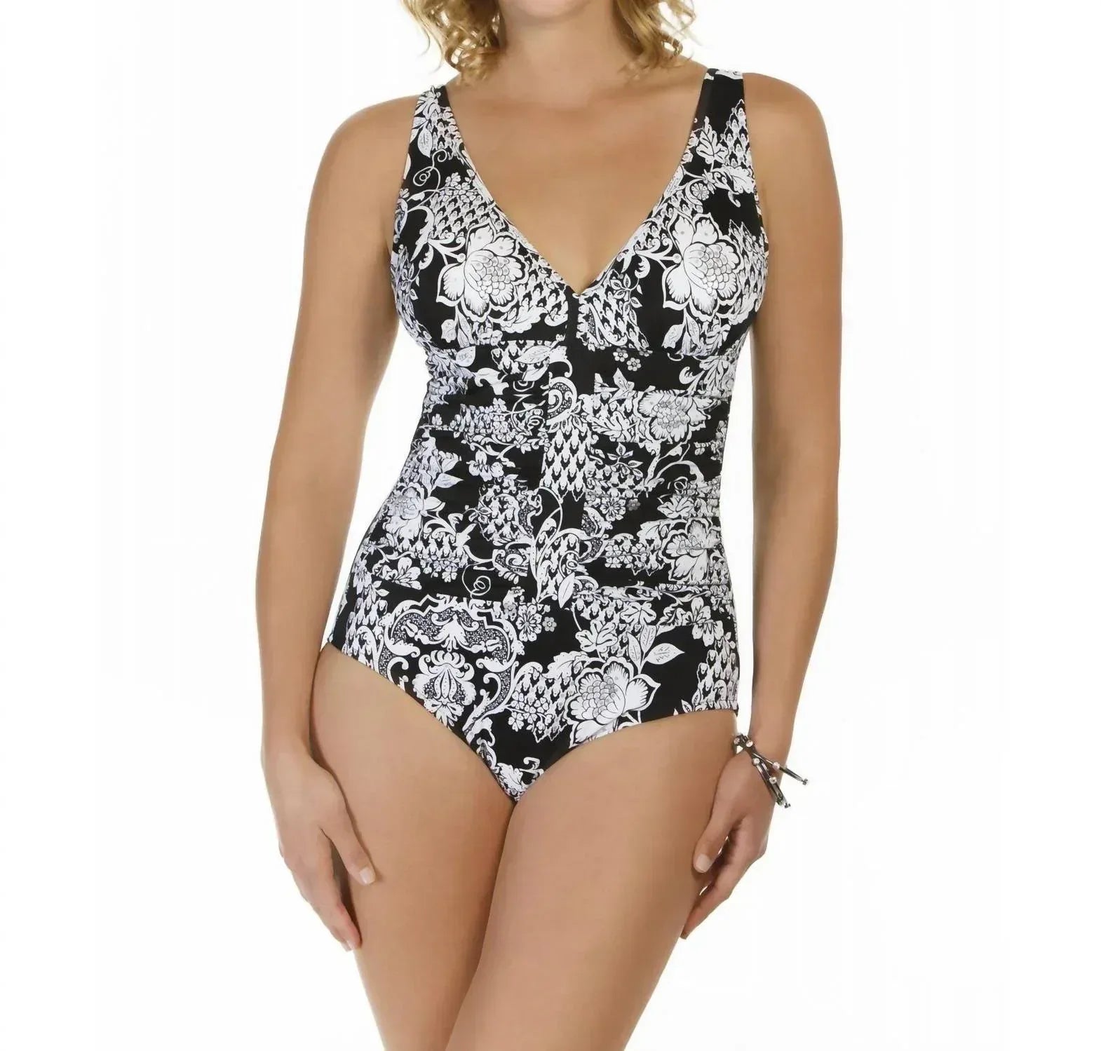 Shape Solver - Intermingle Shirred One Piece Swimsuit - Rack Hunt