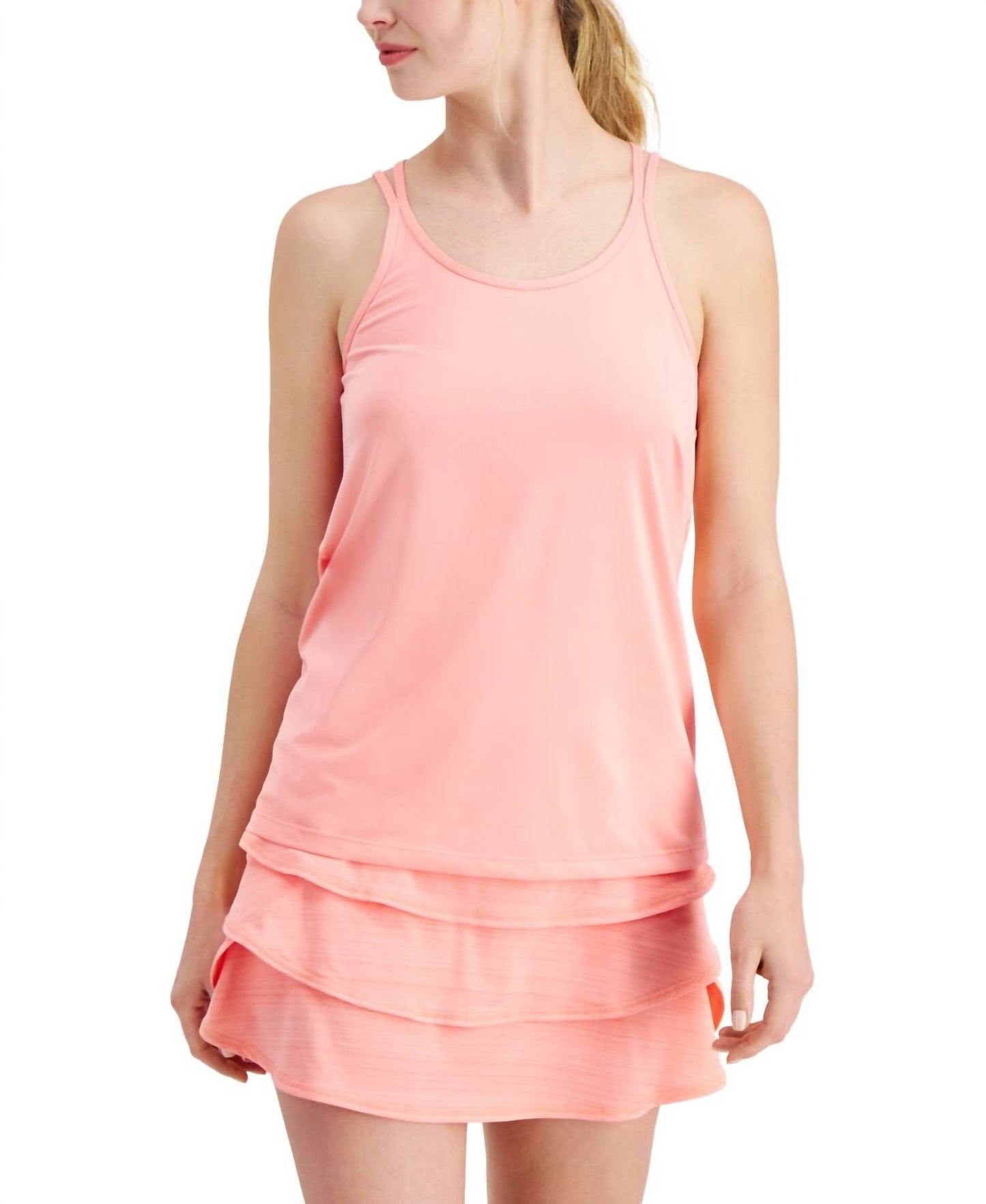 Activewear Solid Strappy Tank Top