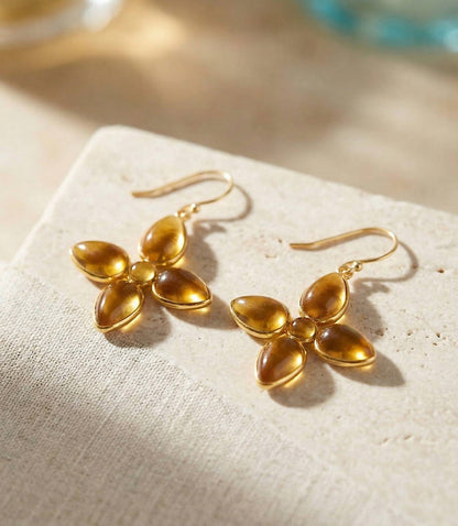 Women's Dangling Gemstone Earrings
