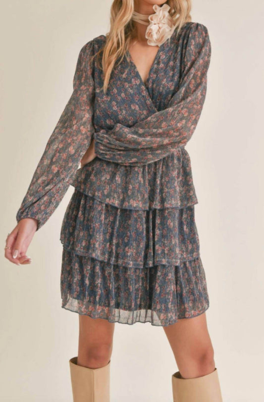 Sage & Clare - Starry Visions Surplice Tiered Mini Dress - Rack Hunt