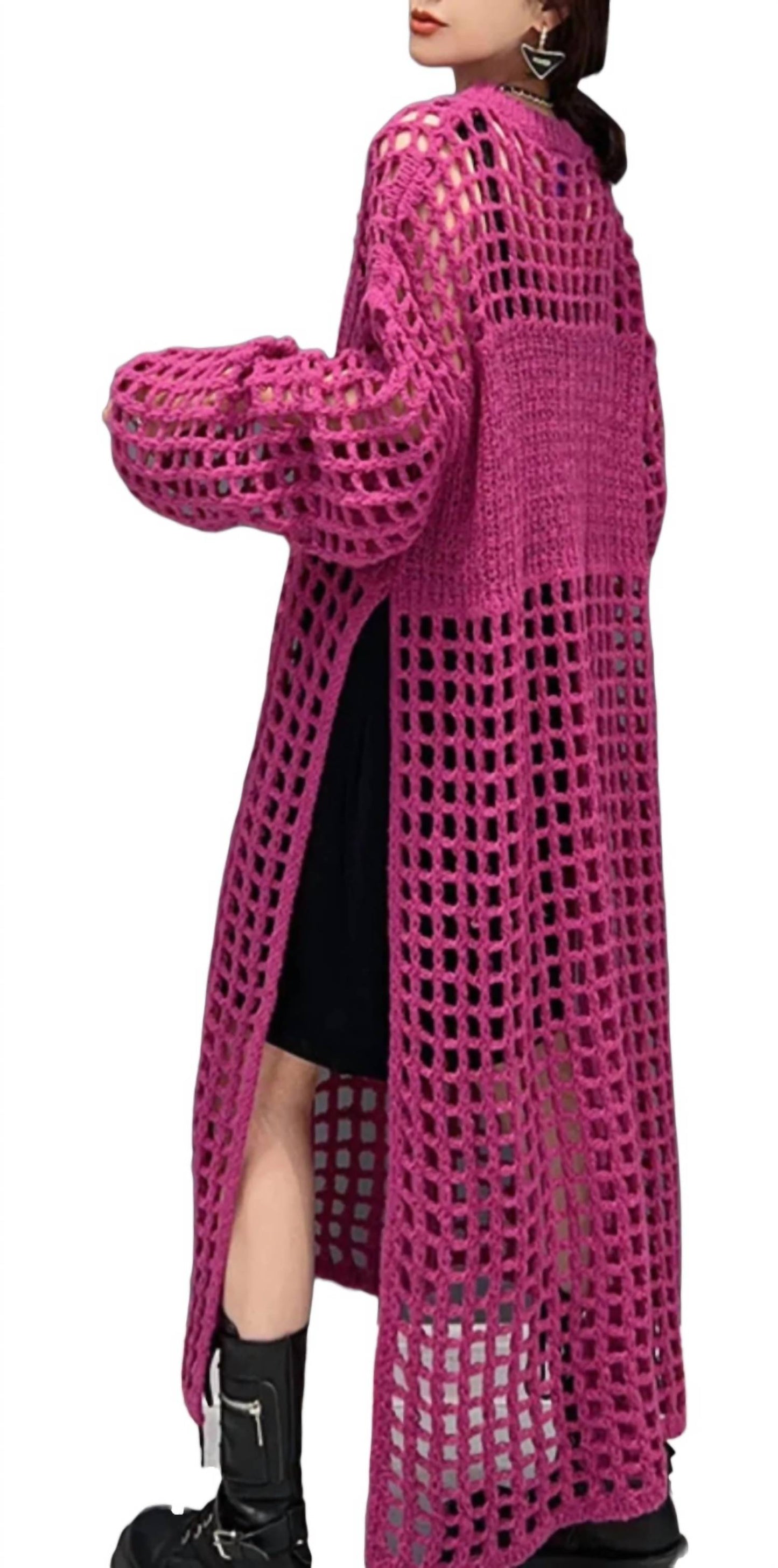 Open Stitch Knit Topper Sweater
