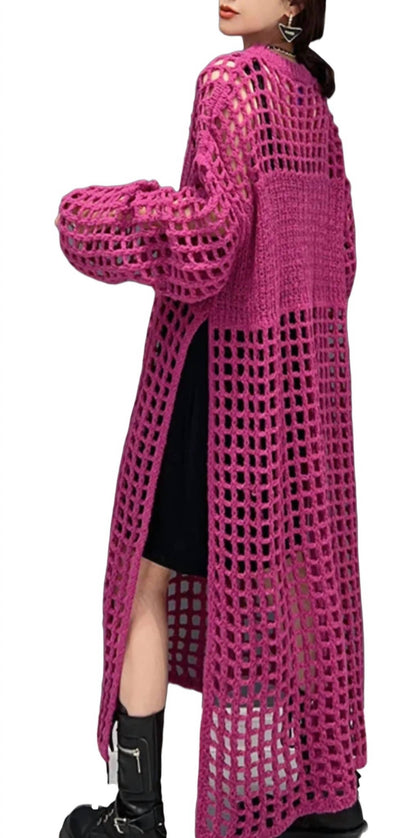 Open Stitch Knit Topper Sweater