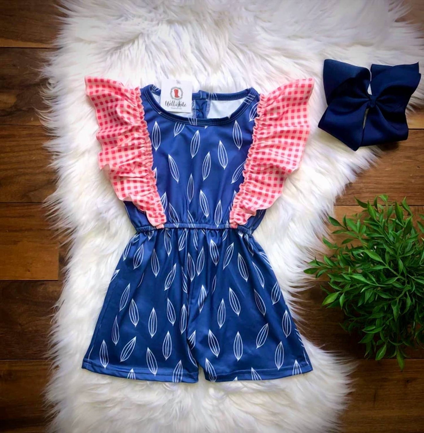 Girls Americana Farmhouse Romper
