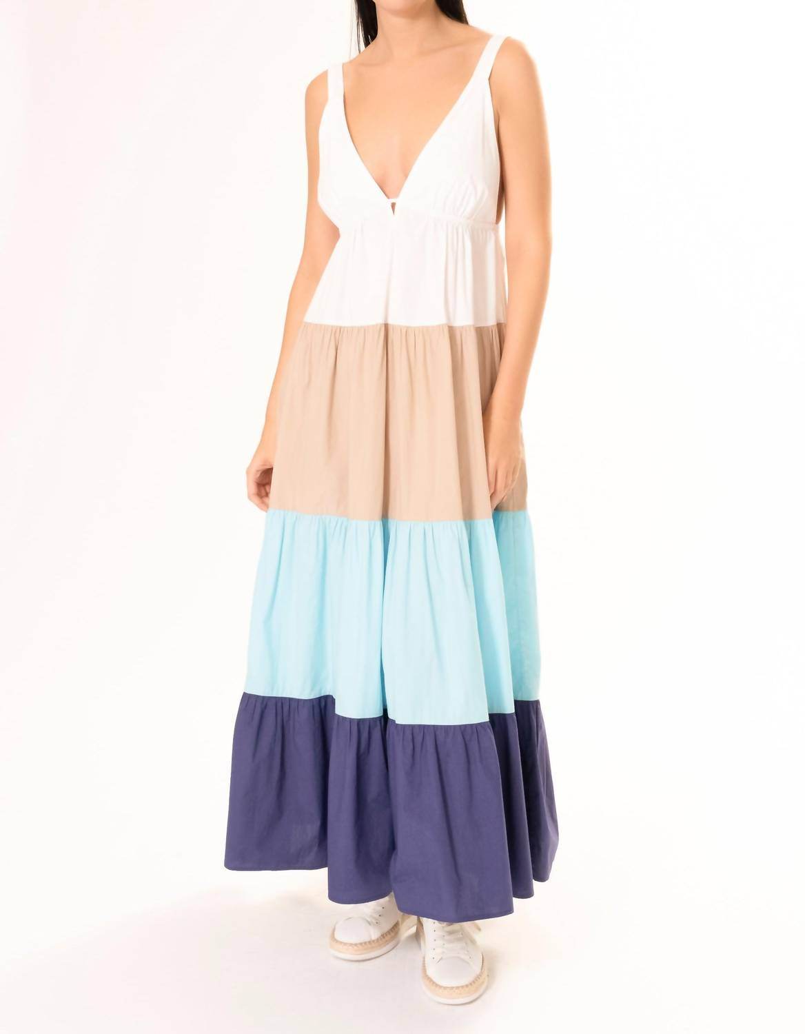 Area Stars - Colorblock Tiered Maxi Dress - Rack Hunt