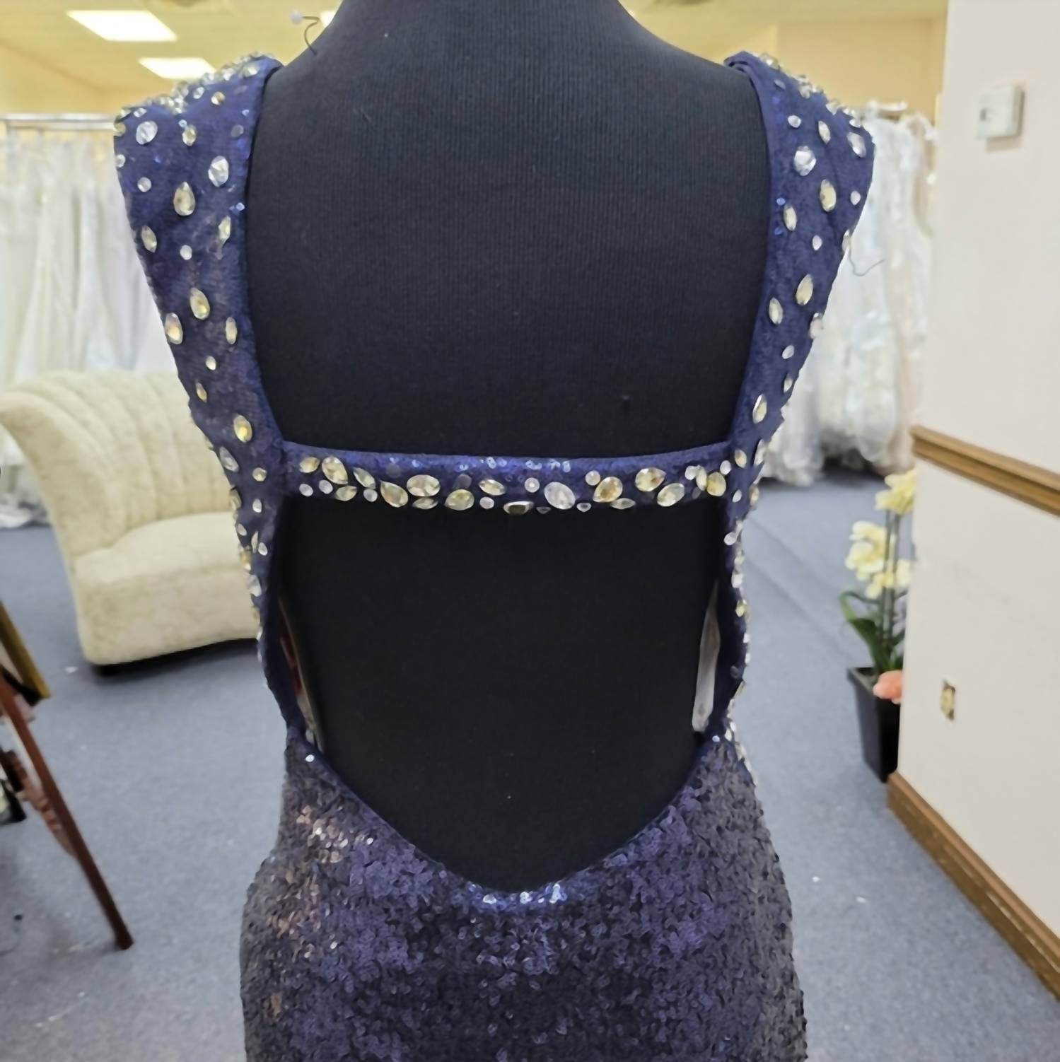 Precious Formals - Fully Sequined Fitted Evening Gown - Rack Hunt -