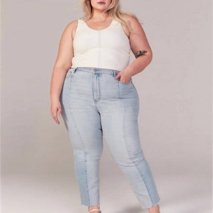 Ultra High Rise Ankle Straight Jeans