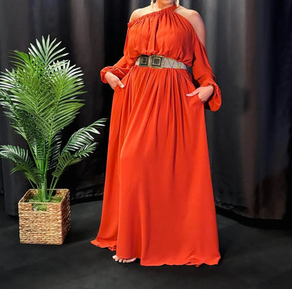 Nina Cheyenne - Rust Radiance Maxi Dress - Rack Hunt