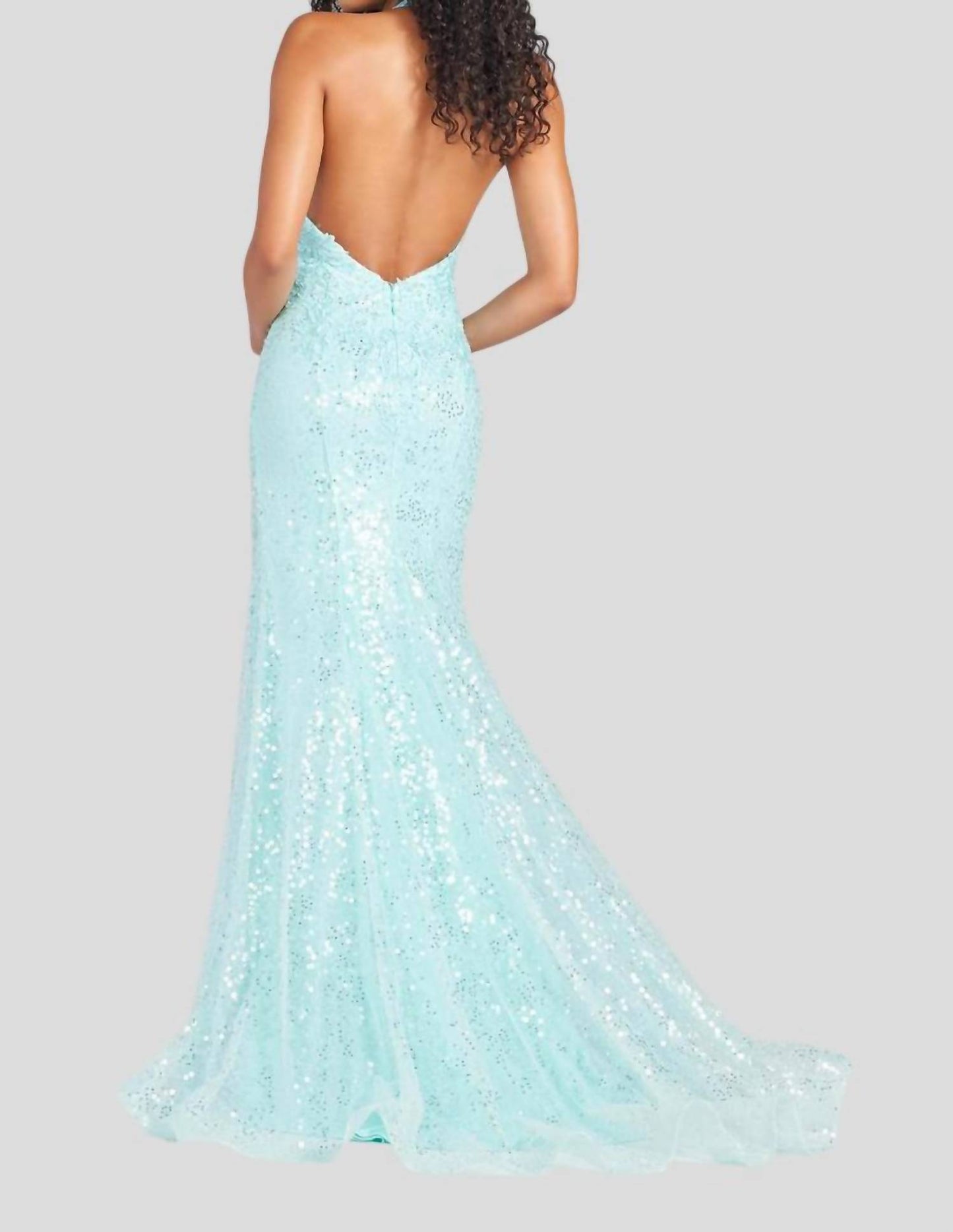 Sequin Halter Gown