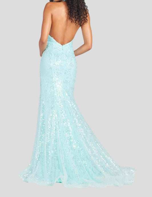 Sequin Halter Gown