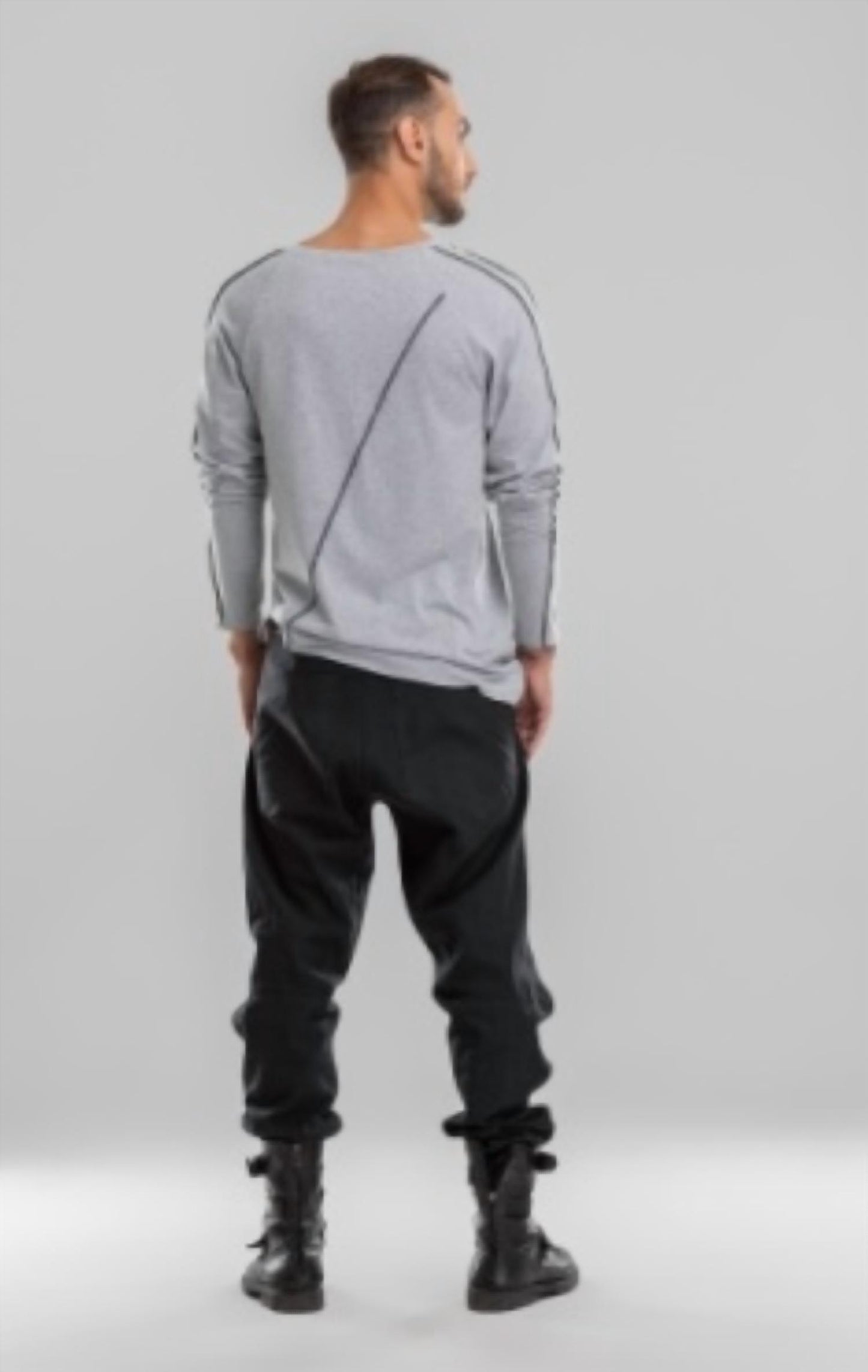 Long Sleeve Melange Asymmetric Jumper