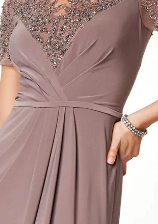 Clarisse - Illusion Neckline Formal Gown - Rack Hunt