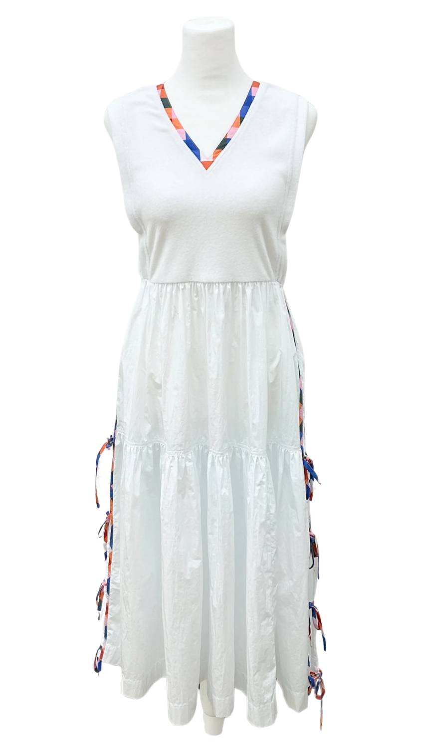 Colonial Madras French Terry Midi Dress