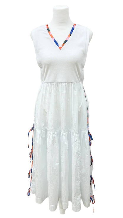 Colonial Madras French Terry Midi Dress