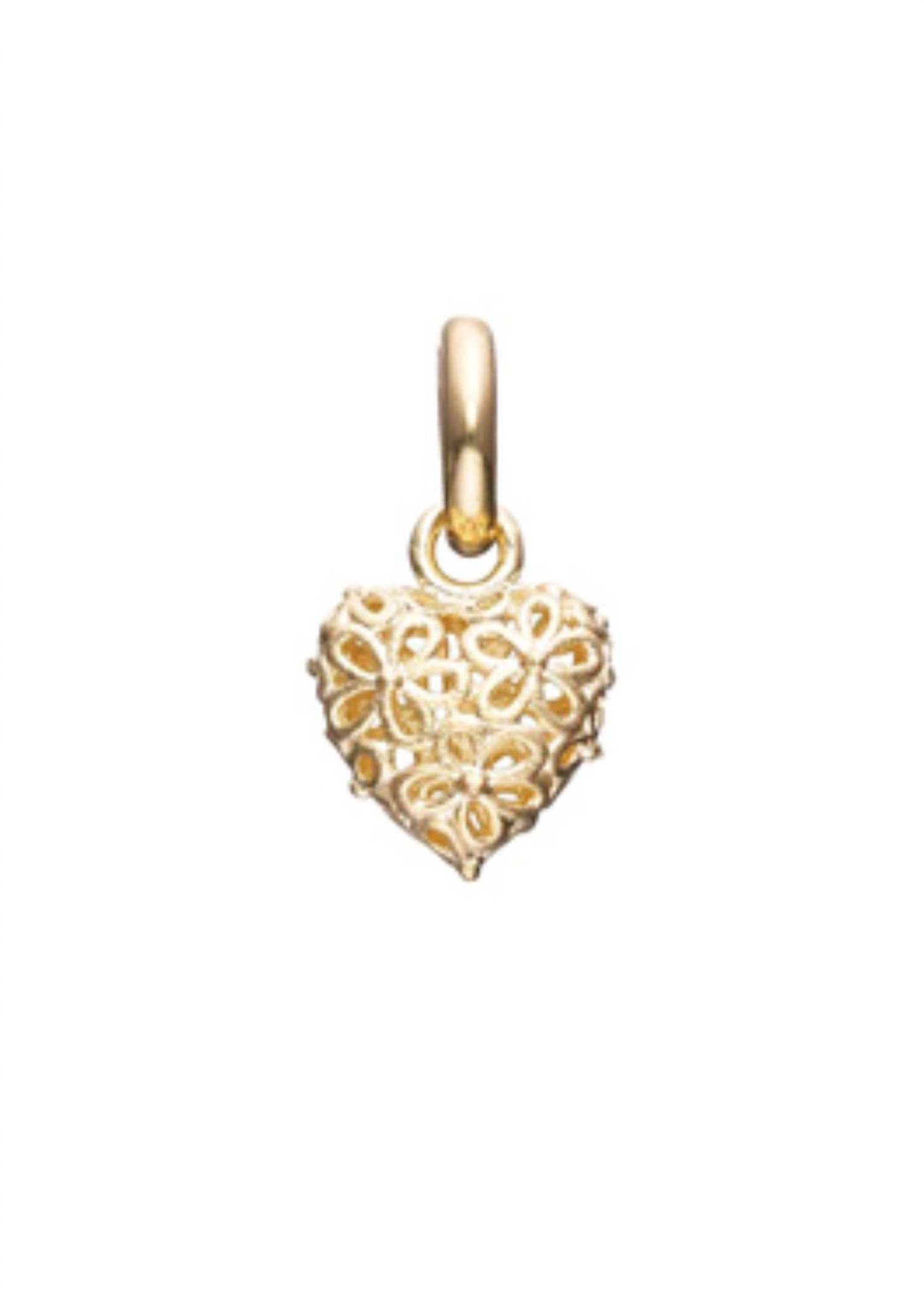 Story Jewellery - Women's Flower Pattern Heart Dangle Pendant - Rack Hunt