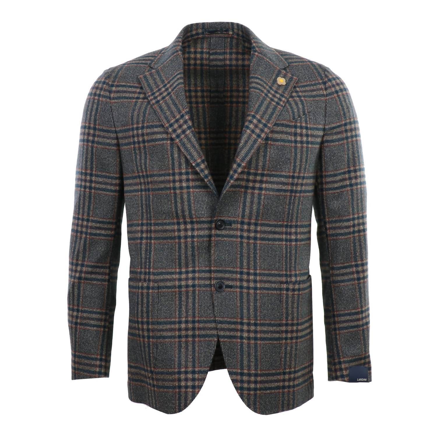 Lardini - Men's Navy Plaid Soft Blazer - Rack Hunt -