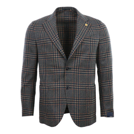 Lardini - Men's Navy Plaid Soft Blazer - Rack Hunt -