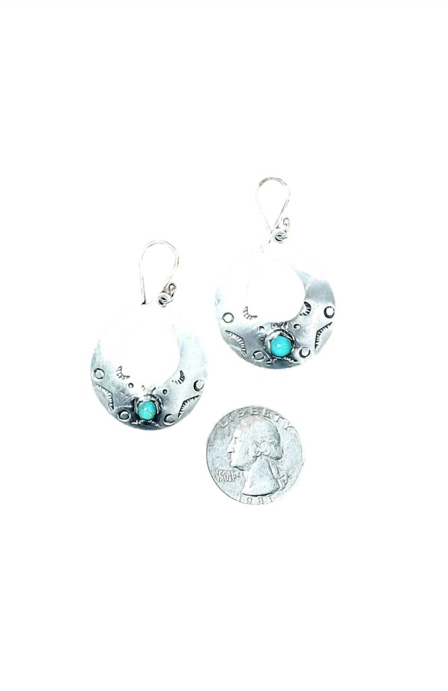 BOHO SOL - Women's Stamped Hoops Earrings - Rack Hunt -