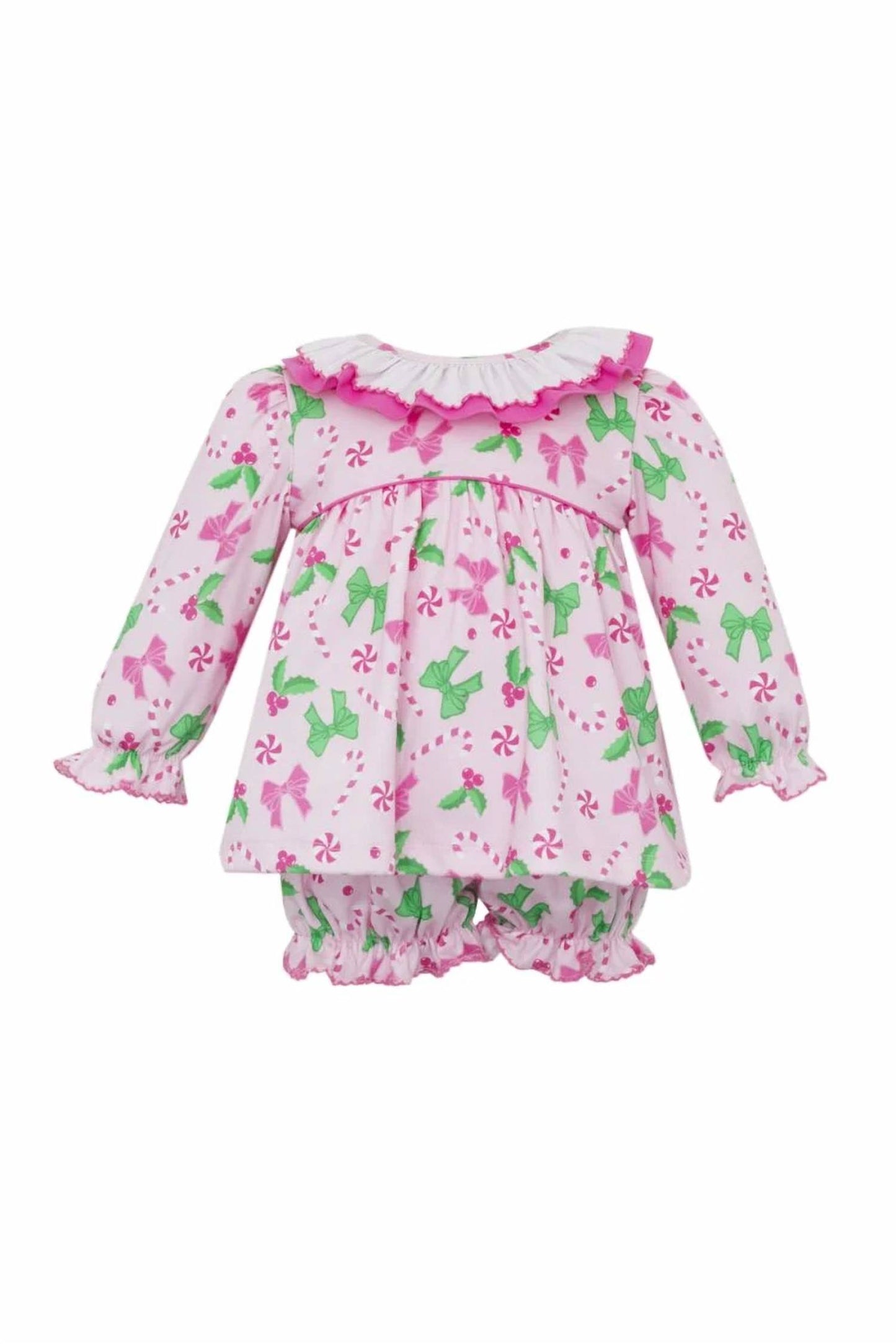 Girls Candy Print Knit Bloomer Set