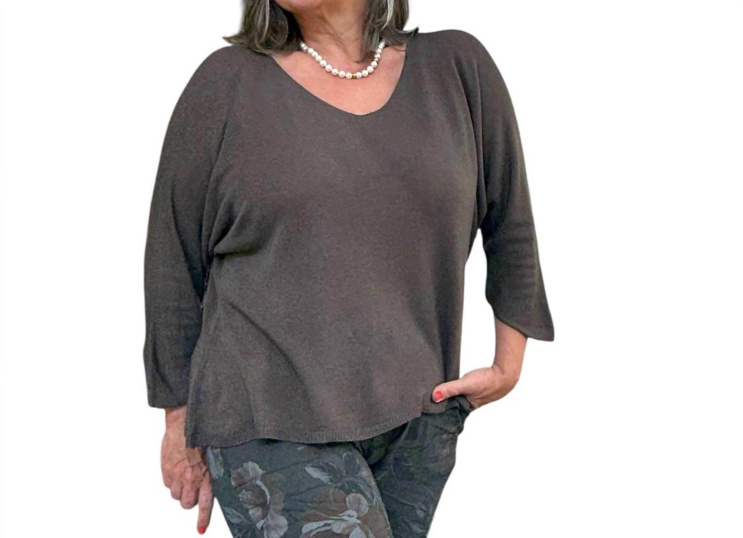 Cocco Bello - Women's Fine Knit Bat Sleeve Sweater - Rack Hunt -