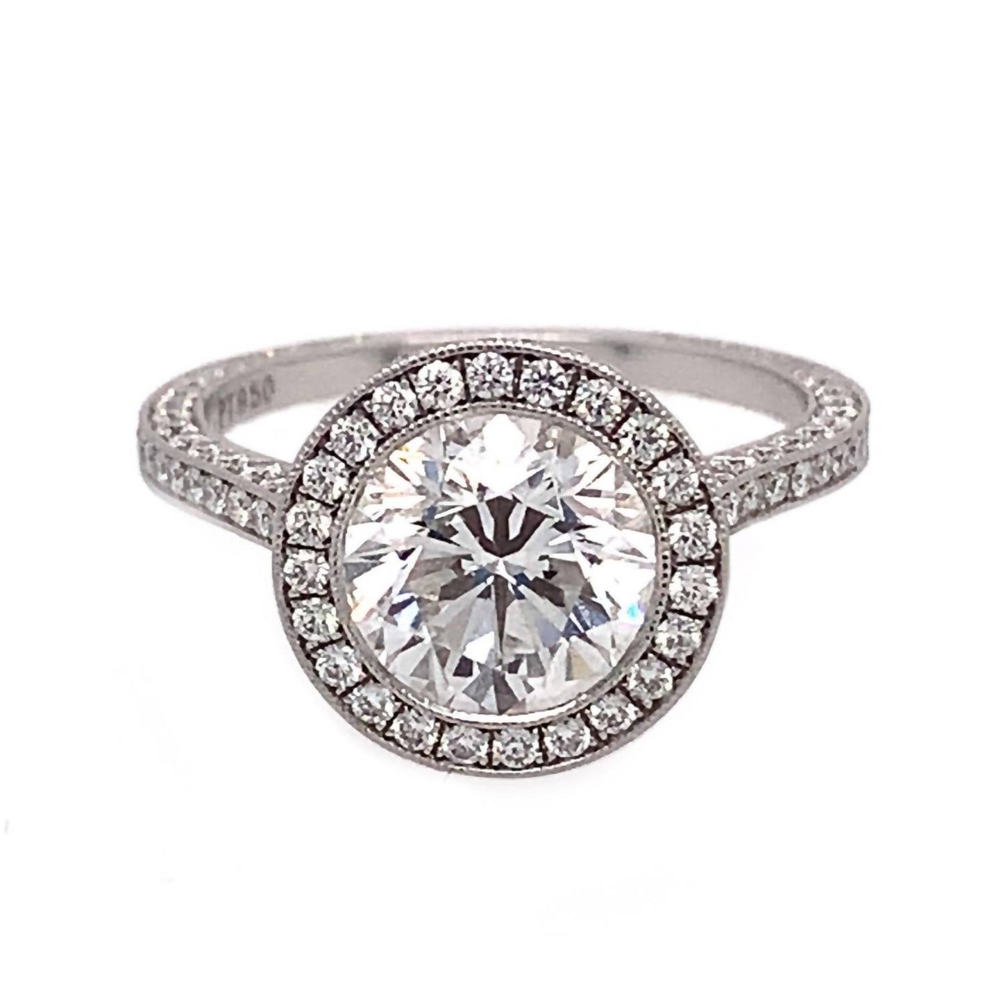Women's Micro-pave Round Diamond Engagement Ring