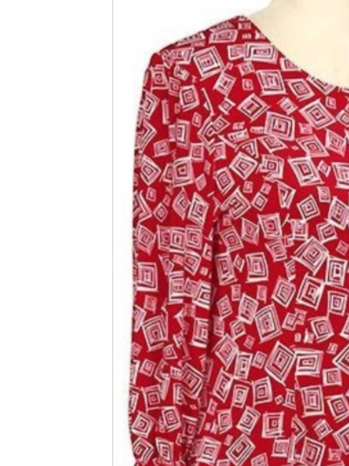 Women's 3/4 Sleeve Carmen Print Dress