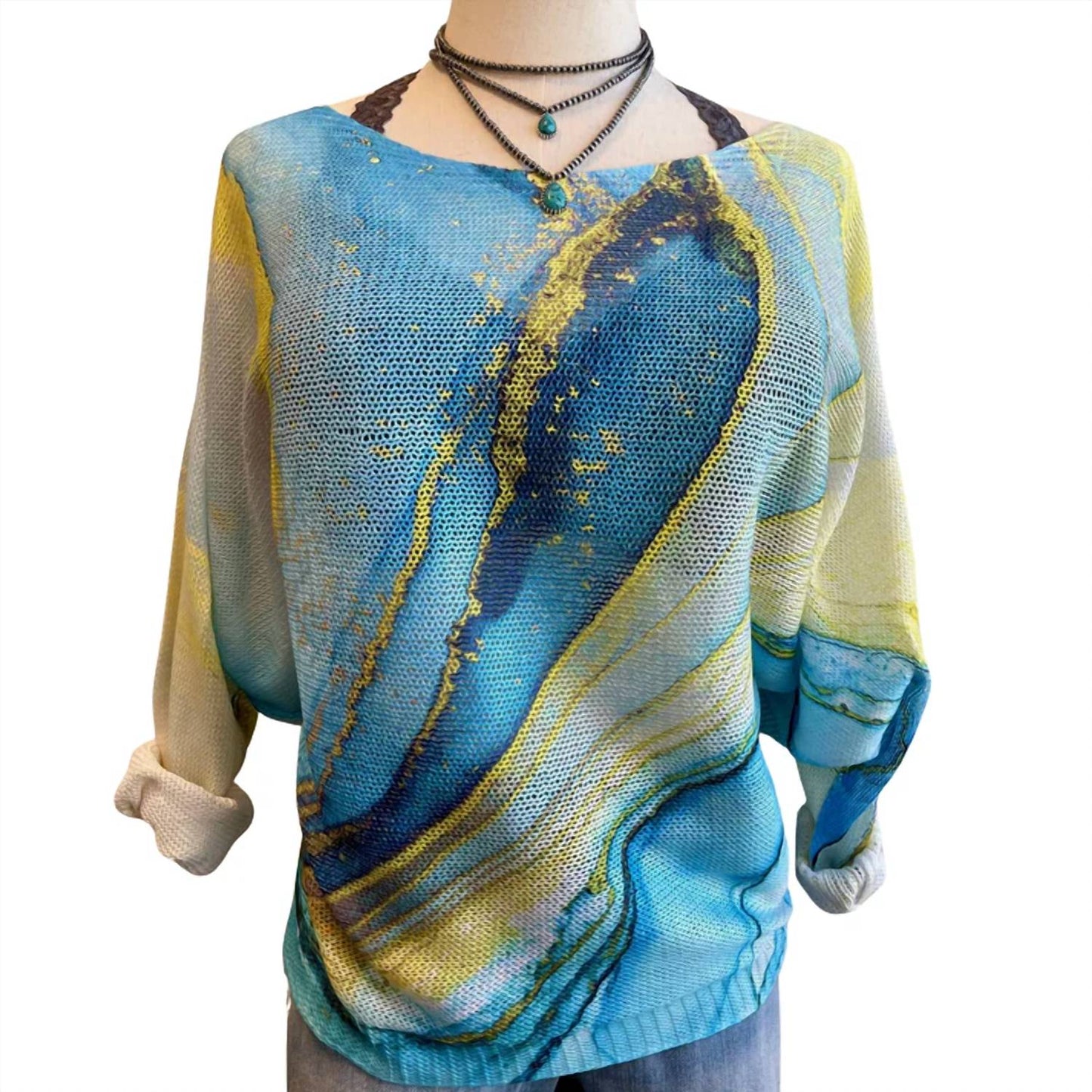 Women's Tie-dye Long Sleeves Sweater