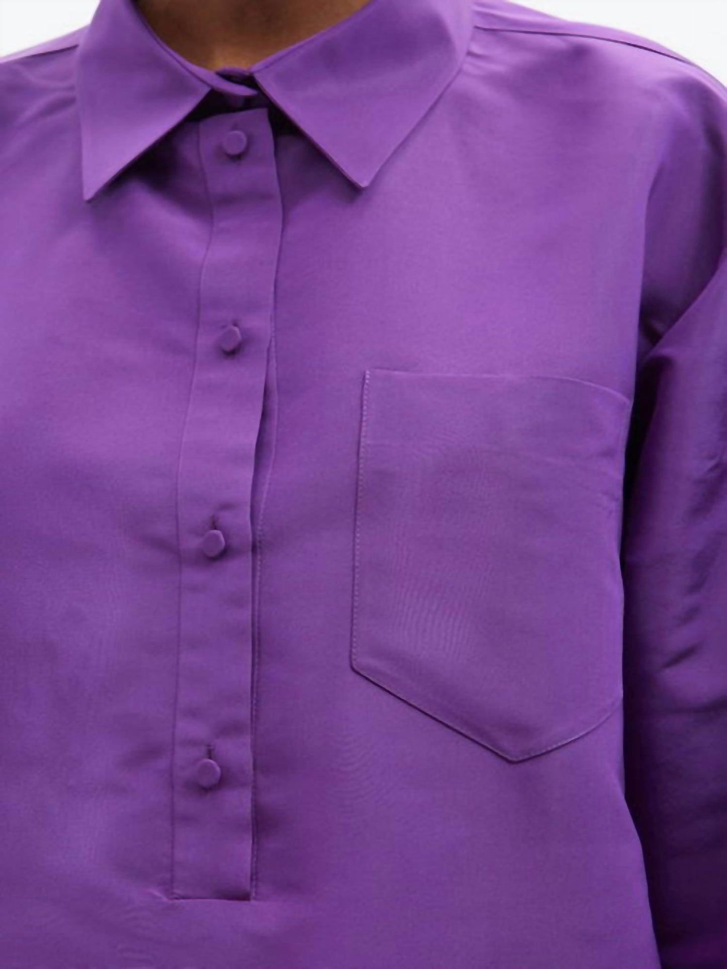 Valentino - Oversized Silk Faille Shirt Dress - Rack Hunt