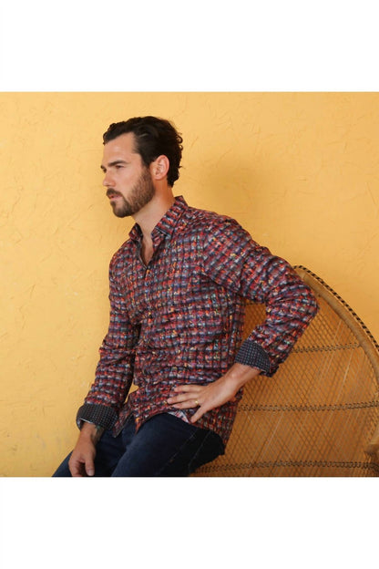 Hounds Tooth Button Down Shirt