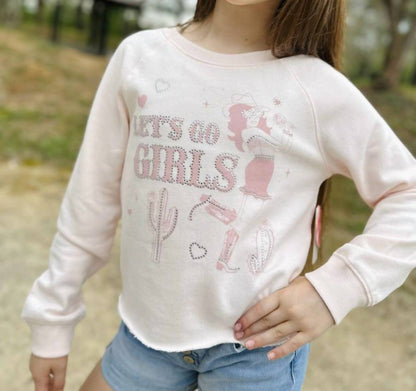 Tween Let's Go Girls Rhinestone Sweatshirt