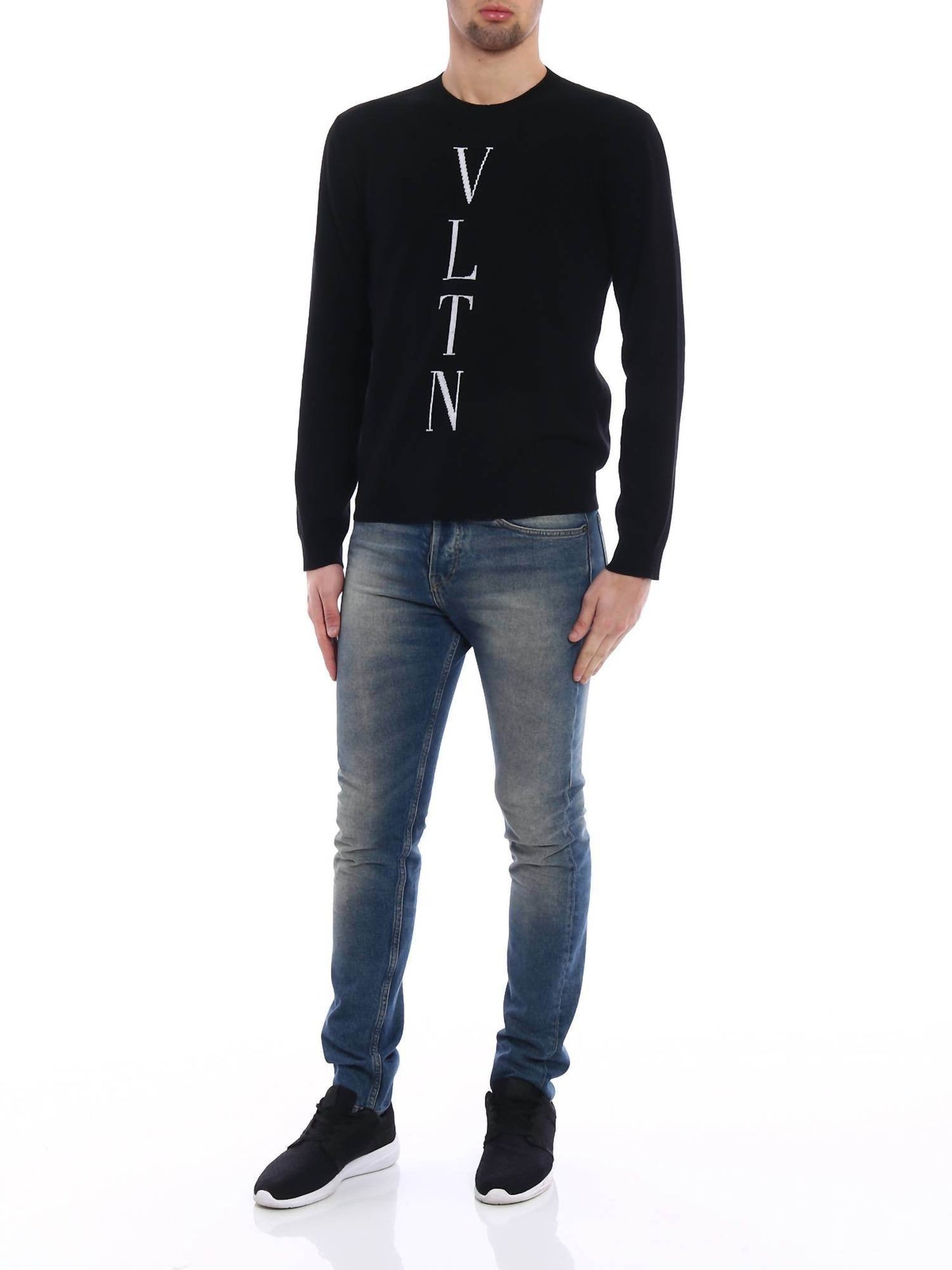 Valentino - Vltn Intarsia Wool Cashmere Sweater - Rack Hunt -