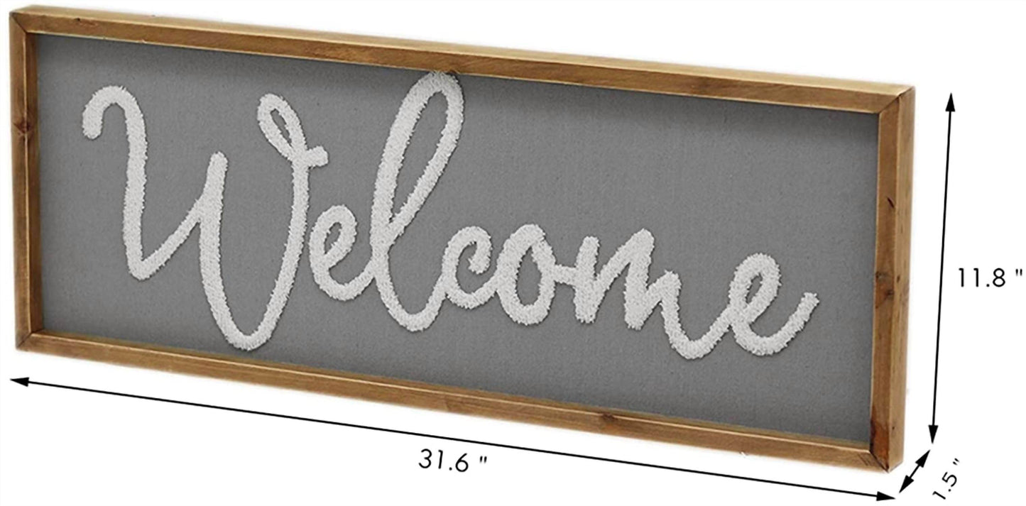 Paris Loft - Welcome Wood Framed Wall Hanging Sign - Rack Hunt -