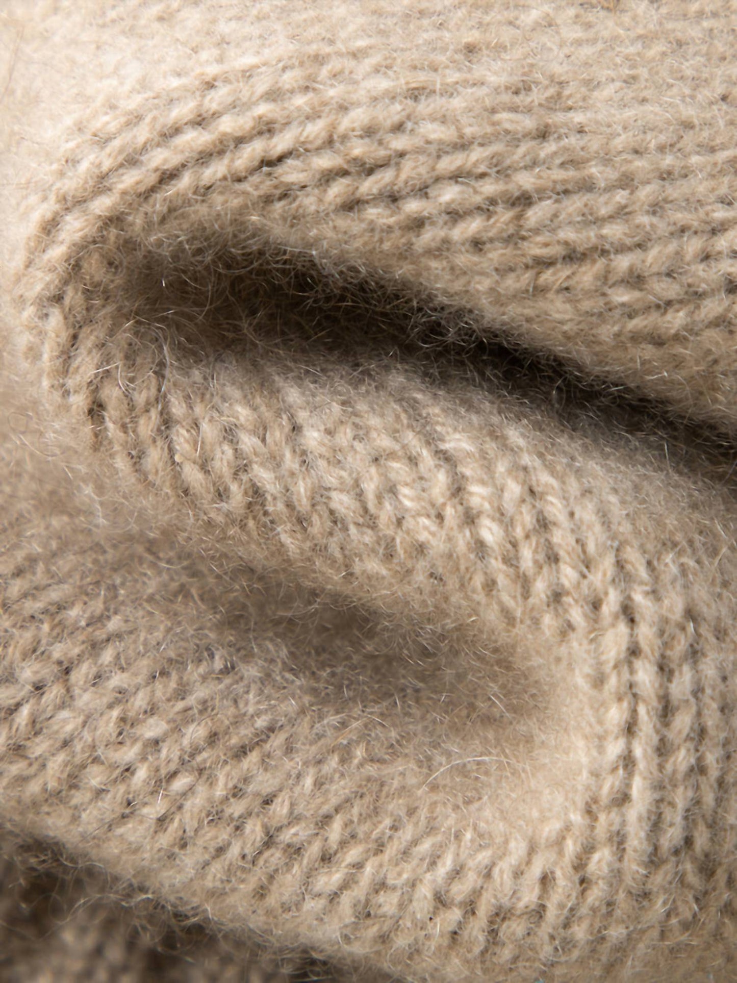 Mock Neck Loose Fit Cashmere Sweater