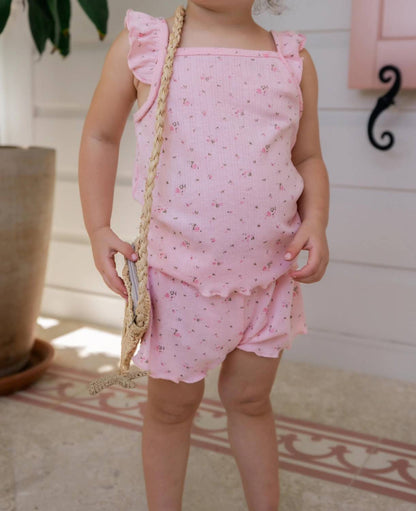 Pointelle Tank Short Set