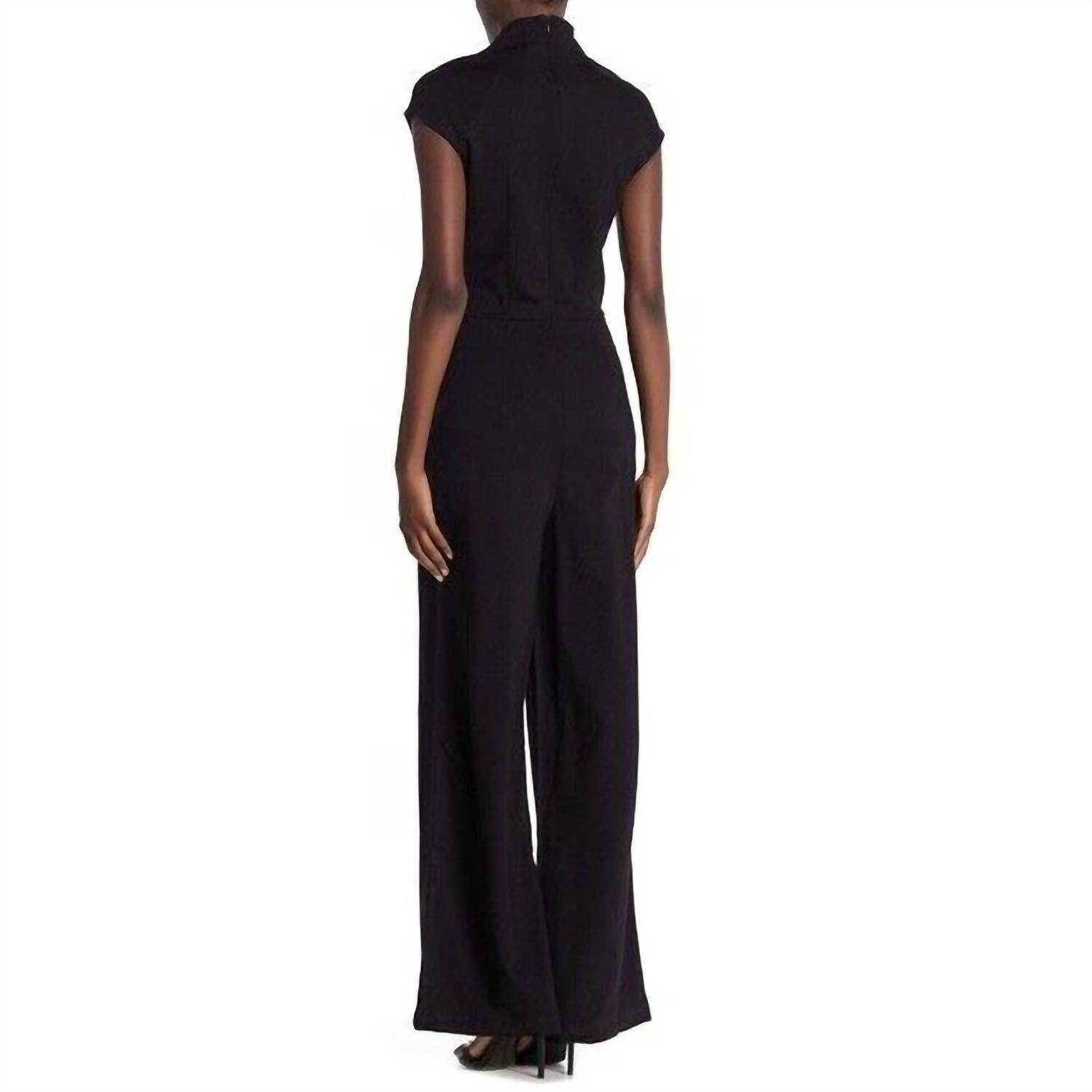 ALEXIA ADMOR - Scarlett Solid Wide Leg V Neck Jumpsuit - Rack Hunt