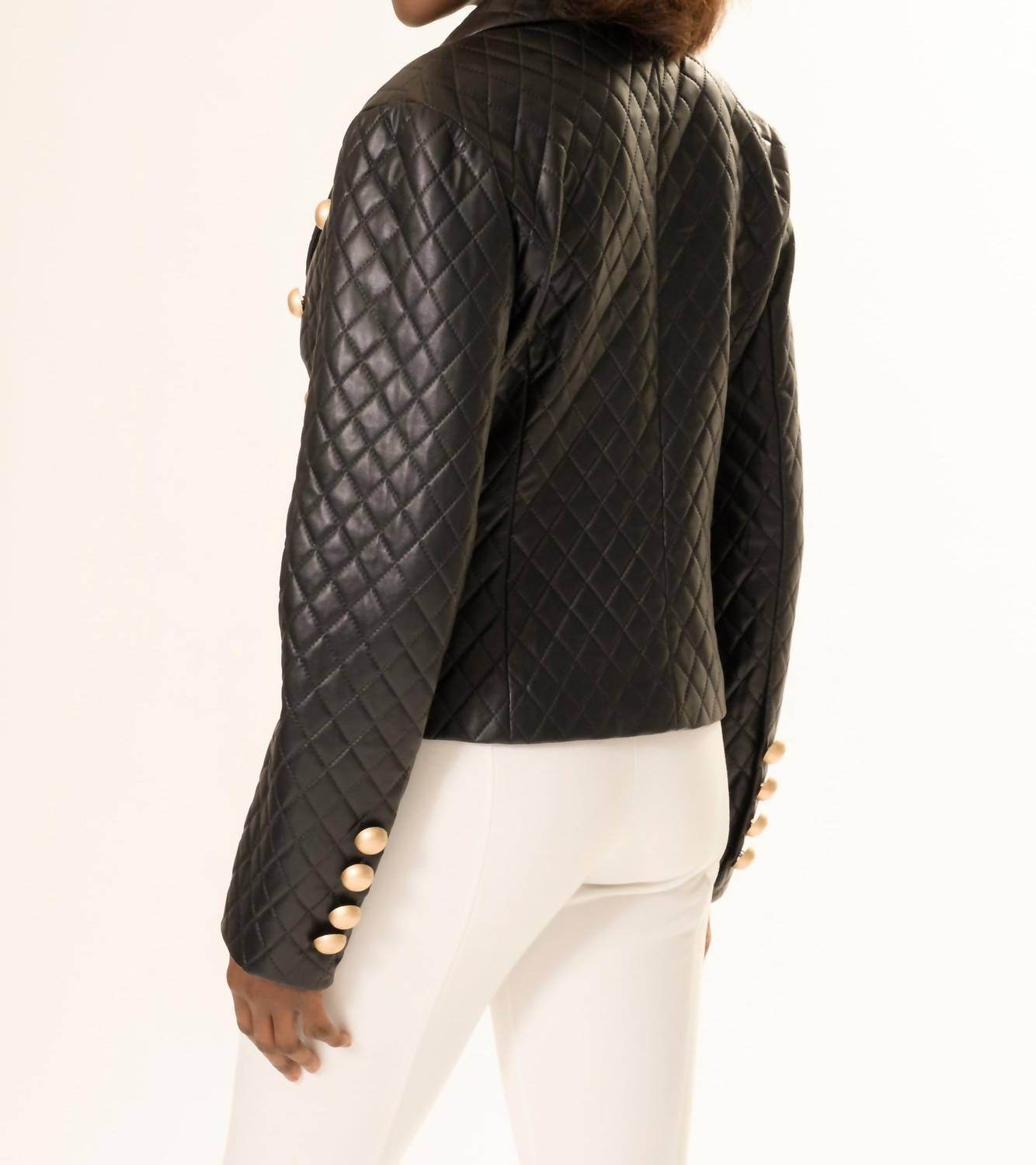 Area Stars - Quilted Faux Leather Jacket - Rack Hunt