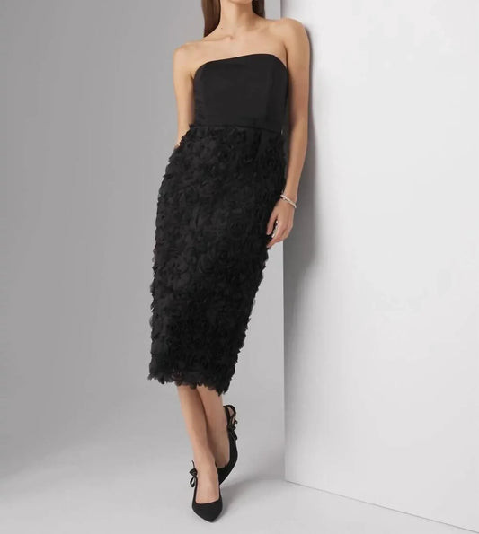 White House Black Market - 3d Floral Strapless Sheath Dress - Rack Hunt