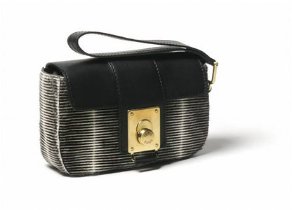 Women's Y2k Calfskin Leather Wristlet Clutch D Bag