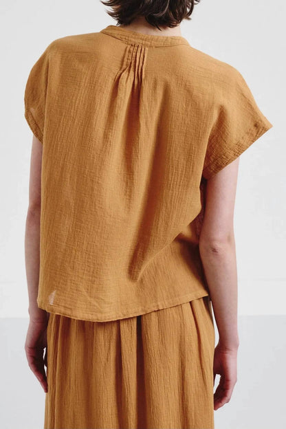 Organic Cotton Crepe Gauze Top