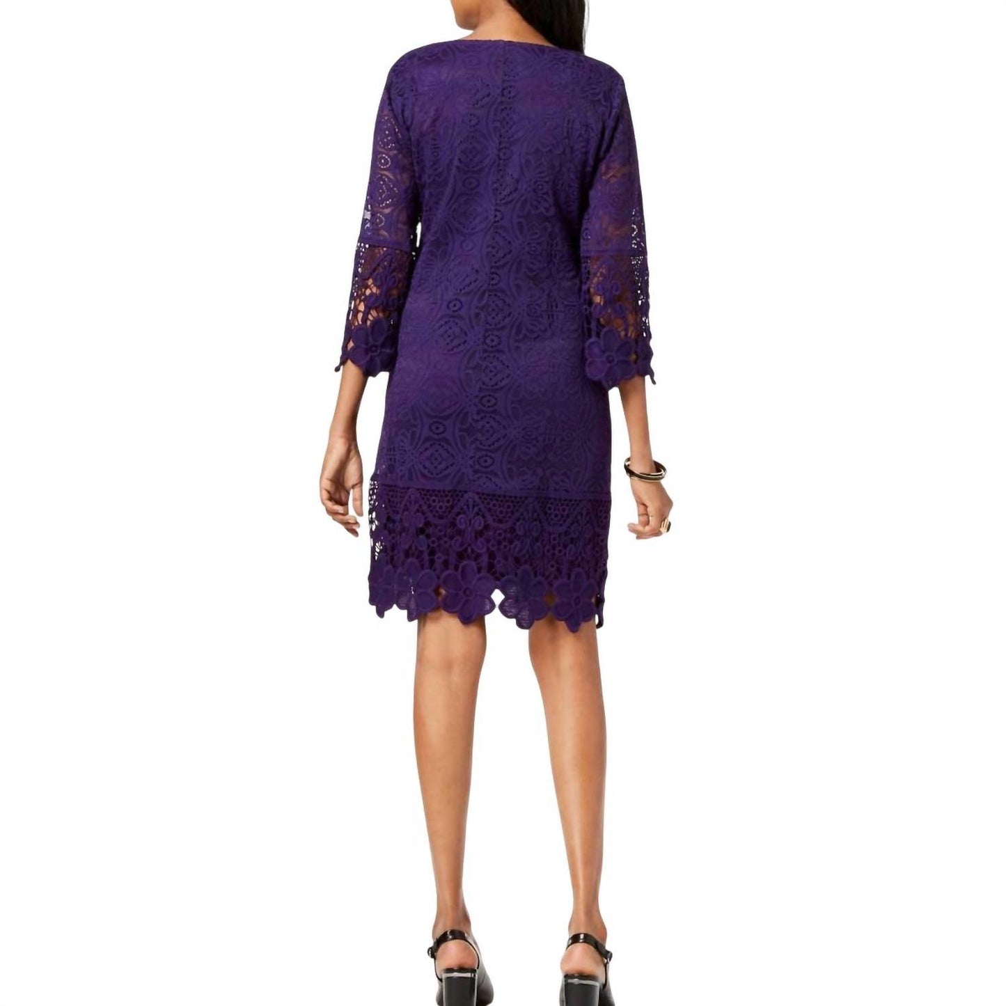 Crochet Trim Illusion Dress