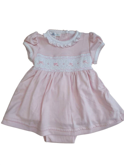Girl's Amelia's Classic Solid Smocked Short Sleeve Dress Set