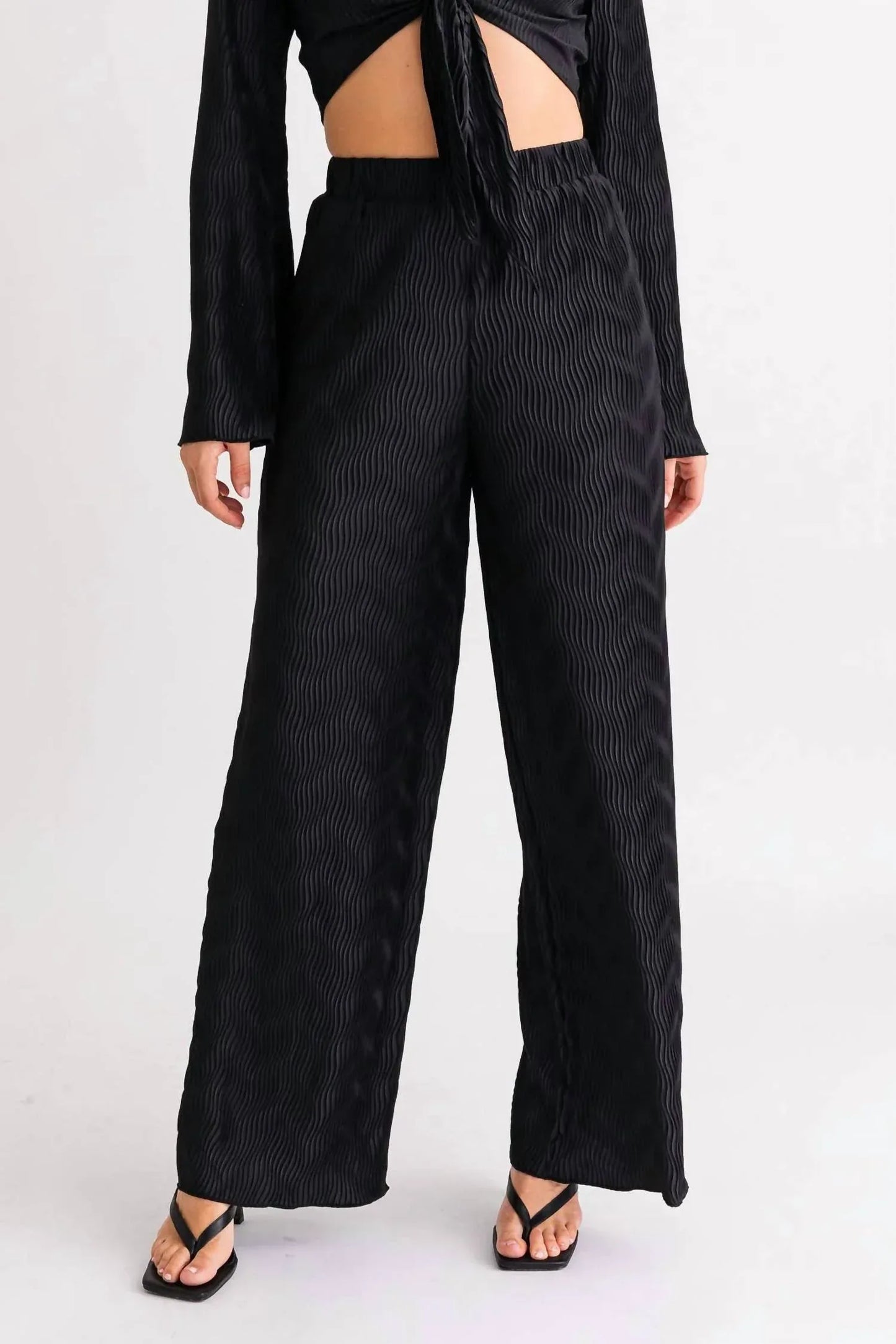Sage & Citrus - Vibing Lettuce Hem Pants - Rack Hunt