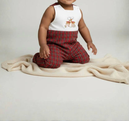 Reindeer On Plaid John John Jumpsuit