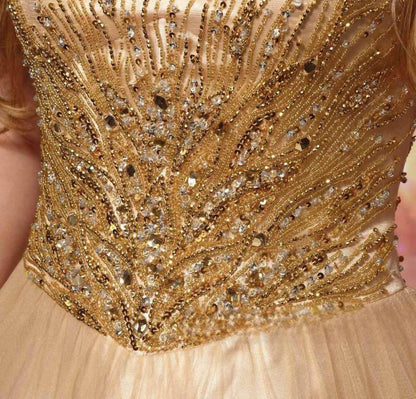 Kiss Kiss Formal - Beaded Bodice Tulle Ball Gown - Rack Hunt