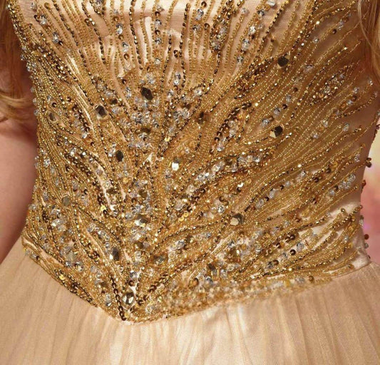Kiss Kiss Formal - Beaded Bodice Tulle Ball Gown - Rack Hunt -