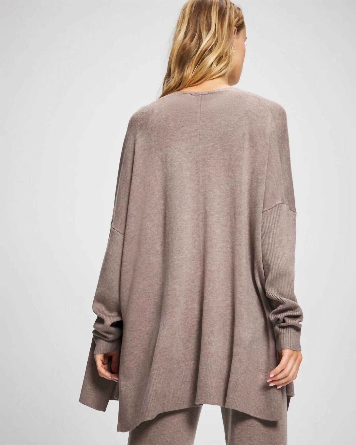 Premier Knit Sweater Wrap And Funnel Neck Midi Dress Set